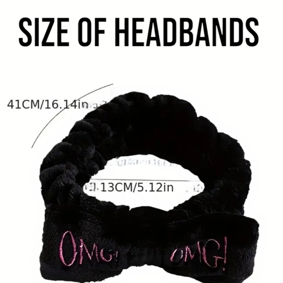 Soft & Fluffy "OMG" Hair Headband With Bow - Light Pink - Picture 4 of 6